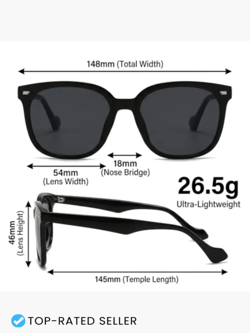 Oversized Square Sunglasses Vintage Retro Big Frame Stylish UV400 Protection